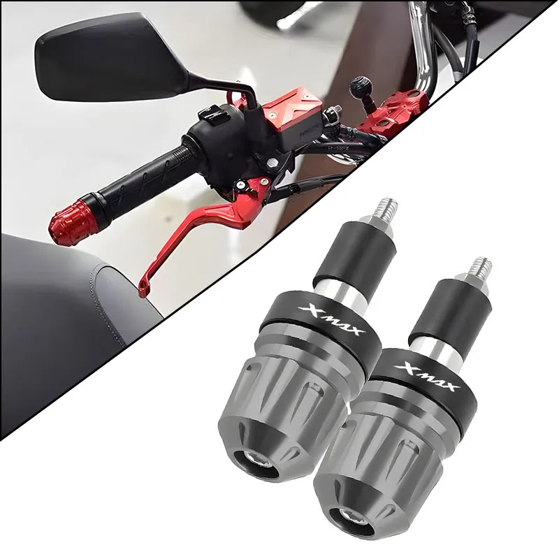 

For Yamaha XMAX 125 250 300 400 X MAX 7/8" Motorcycle Universal Handlebar Grips Ends Handle Bar Counterweight Cap Plug Slider