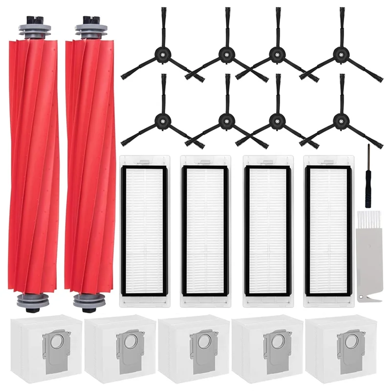 

AFOURT - Запасные части и аксессуары для робота-пылесоса Roborock Q5+ Q5 Plus: основная и боковые щетки, HEPA-фильтр