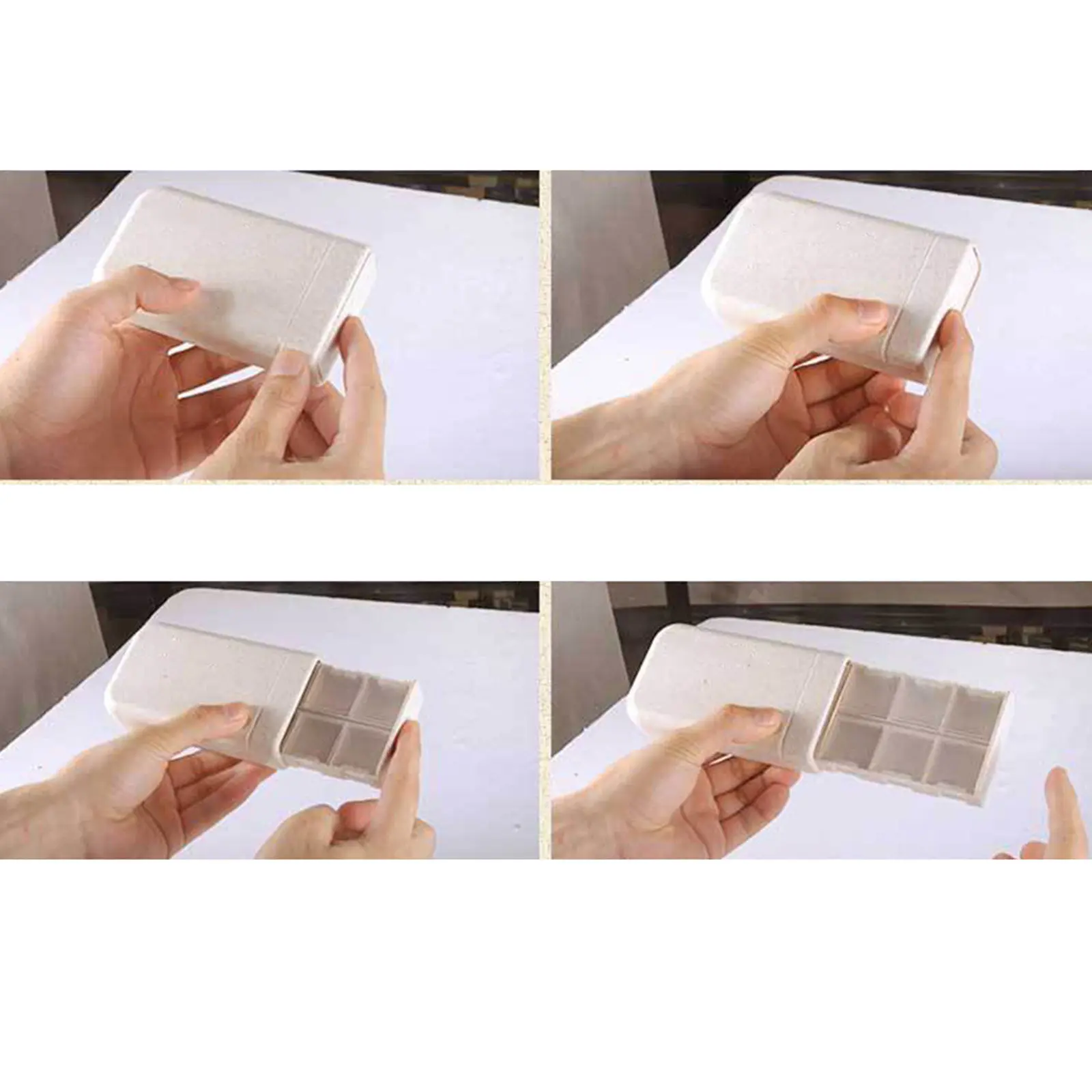 1Pcs 6 Grids Box Portable Moisture Proof Waterproof Medicine Organizer Container Automatic Press Holder
