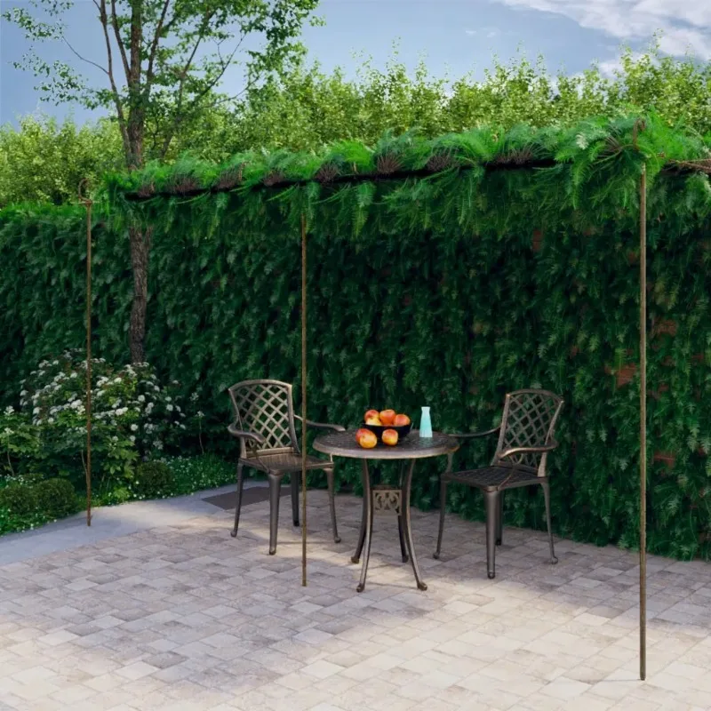 Pergola de jardin, bronze antique, 6x3x2,5 m, fer forgé