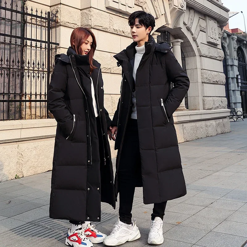 Winter High-quality Cold Resistant Down Jacket for Women and Men New Warm and Fashionable Hooded Long Cotton Jacket Canada