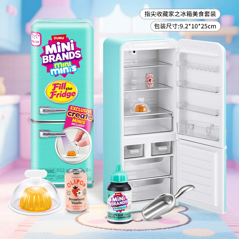 

New Genuine Blind Box Q Mini Refrigerator Mysterious Box Car Ornament Refrigerator Baby House Scene Birthday Gift For Kids