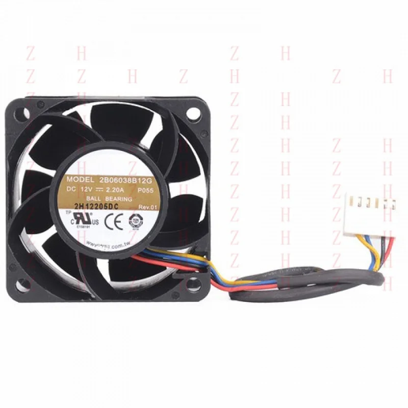 XXZ  for  AVC 2B06038B12G 6038 12V 2.2A 6CM 4 line double ball server violent cooling fan