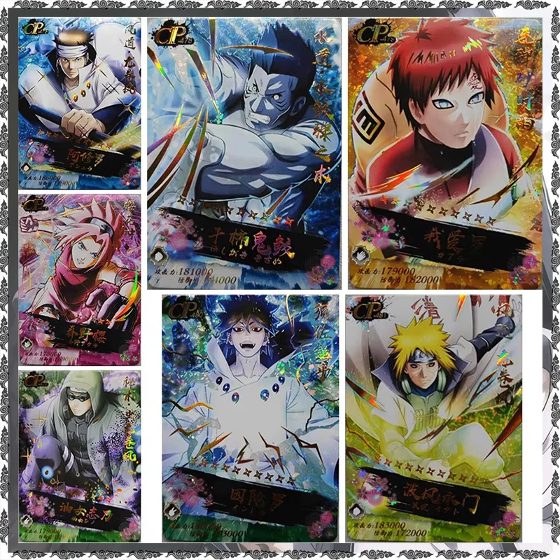 Anime NARUTO Rare SSP SP Refraction Foil Ashura Haruno Sakura Aburame Shino Toys for man Collectible Cards Birthday Present