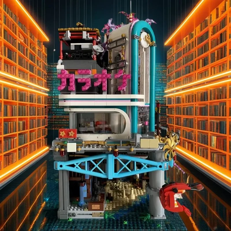 4069pcs MOC Ninjia Ninjia Movie Ninjia City Extension Karaoke Bar Model Building Blocks Christmas Gift Architecture Toy Idea