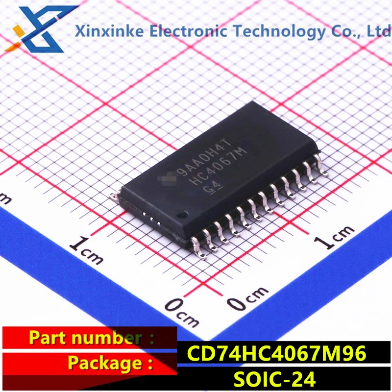 Interruptor multiplexor ics-hi-Spd CMOS 16Ch Anl Mltplxr/Demltplxr, CD74HC4067M96 SOIC-24 CD74HC4067M Silk-screen:HC4067M