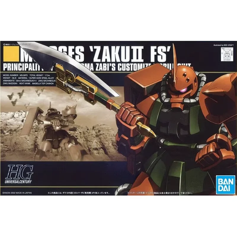 

BANDAI GUNDAM HGUC 1/144 MS-06FS Zaku Ⅱ ANIME ACTION FIGURE ASSEMBLY MODEL TOYS COLLECTIBLE MODEL GIFTS FOR CHILDREN