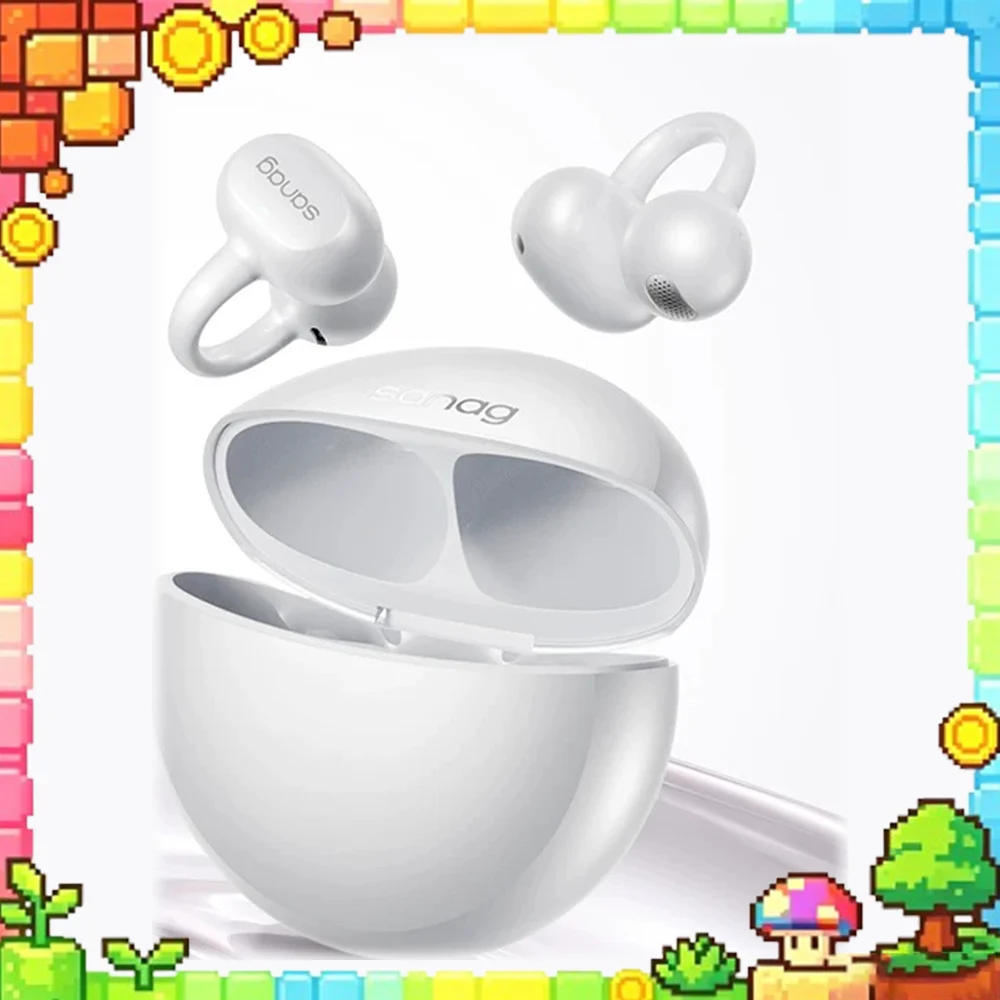 Sanag S6S Ultra Max Open Ear Clip Bluetooth Earphones Wireless Sports Headset AI Features Comfortable Fit Long Battery Life
