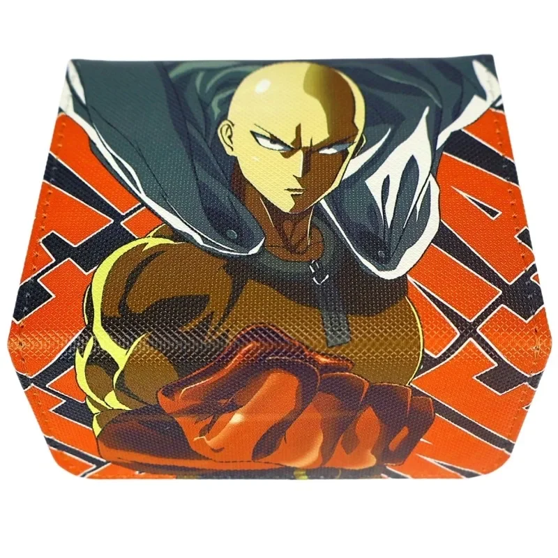 Ein Punch-Man Saitama selbst gemachte magnetische Attraktion Leder karte Aufbewahrung sbox Anime Klassiker Spieles ammlung Karten Spielzeug Geschenk