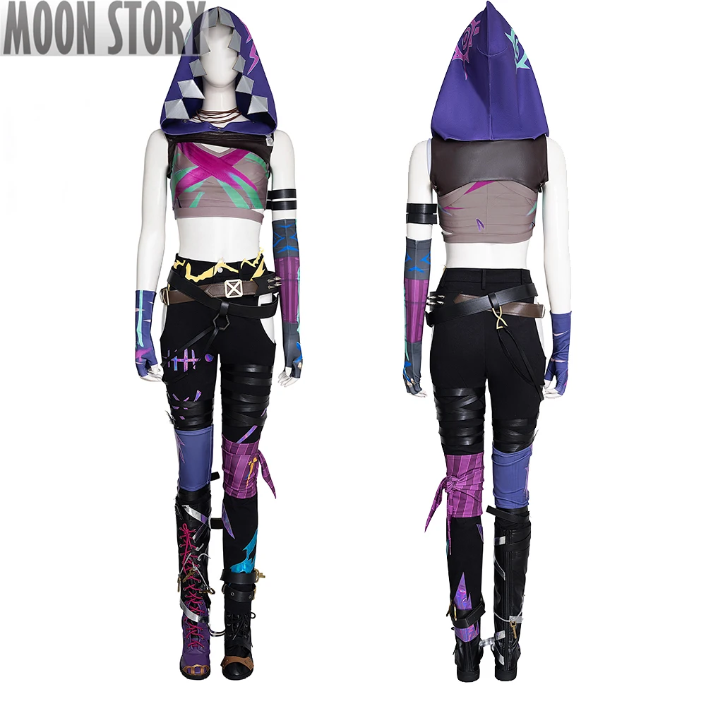 

Halloween Carnival Party Game LoL Arcane 2 Jinx Vest Cosplay Costume Adult Women Uniform Pants With Hat Shoes Outfits Full Set