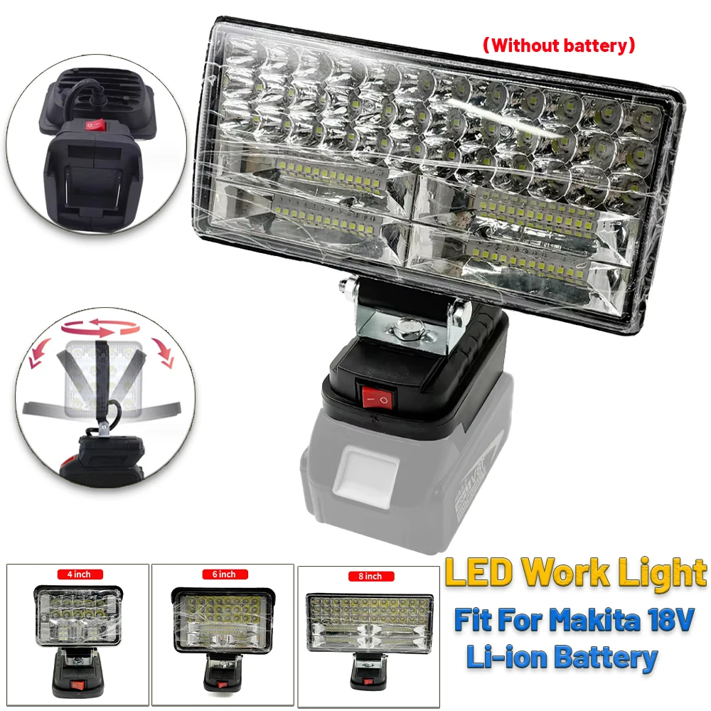 

For Makita 18V Li-ion Battery LED Work Light Flashlight Portable Emergency Flood Lamp Camping Lamp
