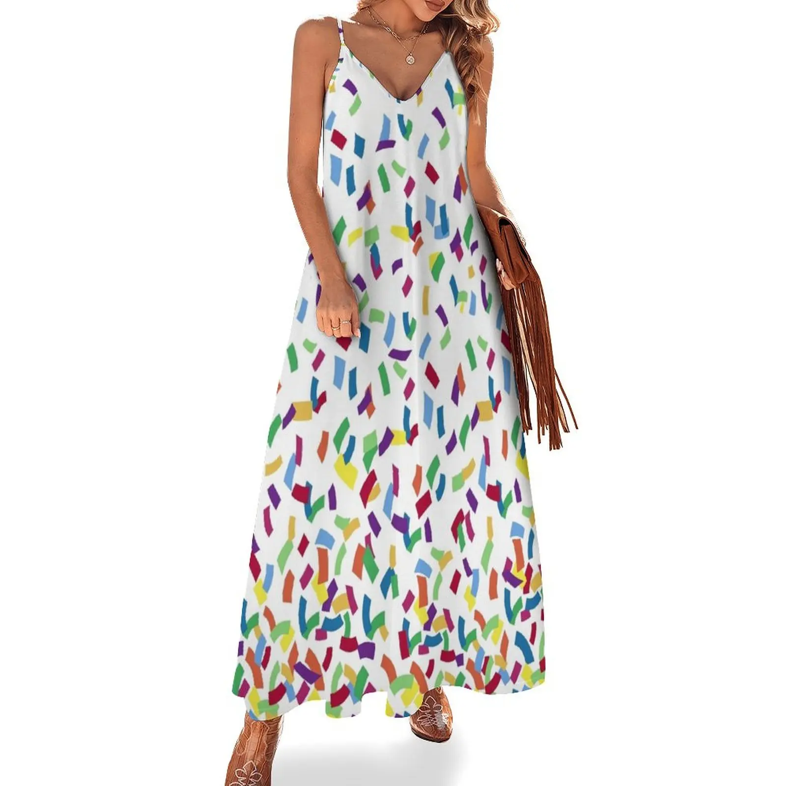 

Confetti Celebration!! Sleeveless Dress Dress women Women's skirt Women's summer dresses