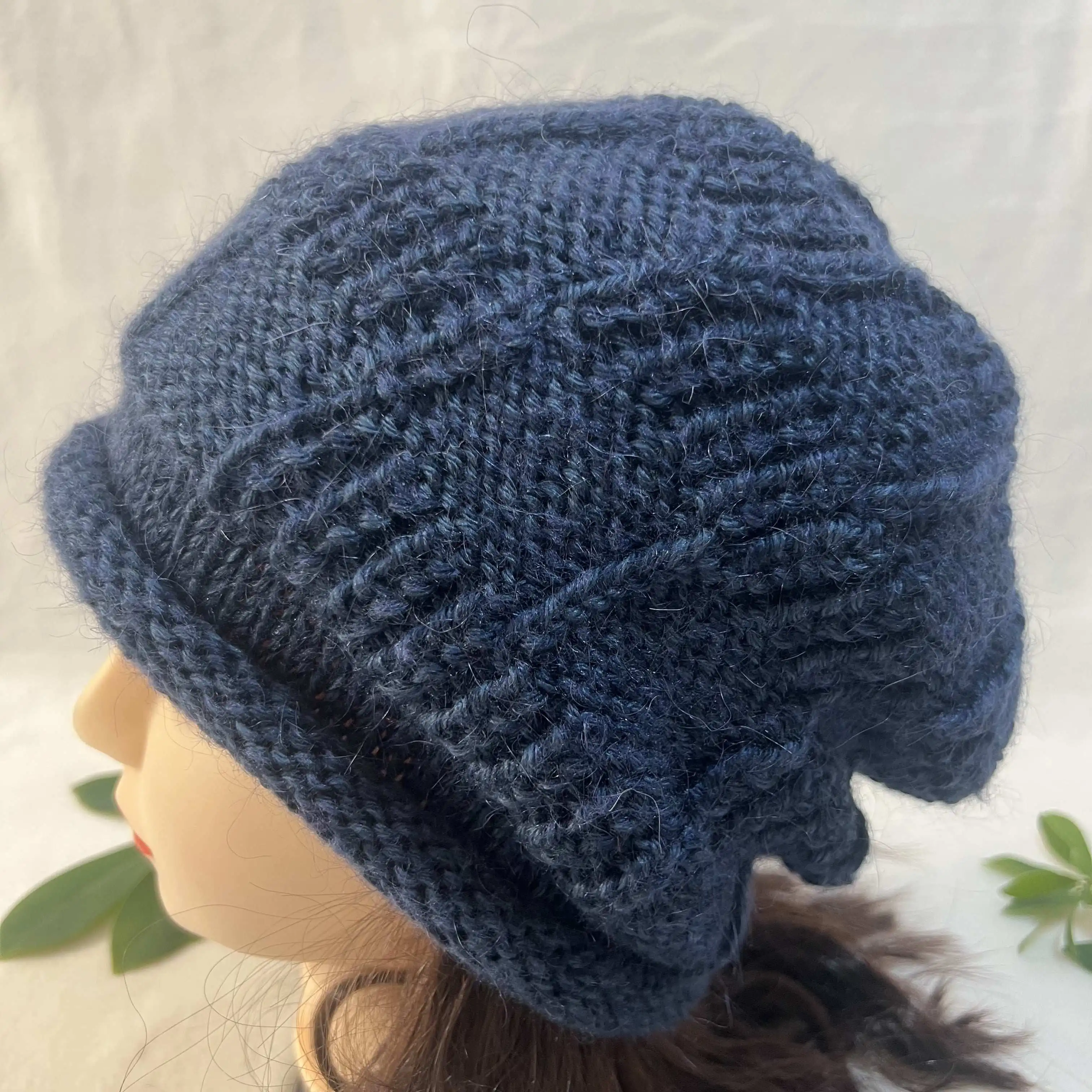Womens Tube Style Winter Hat Handcrafted Yarn Slouch Beanie Warm Style for Everyday Outdoor Adventures and Outdoor Cafe Visits