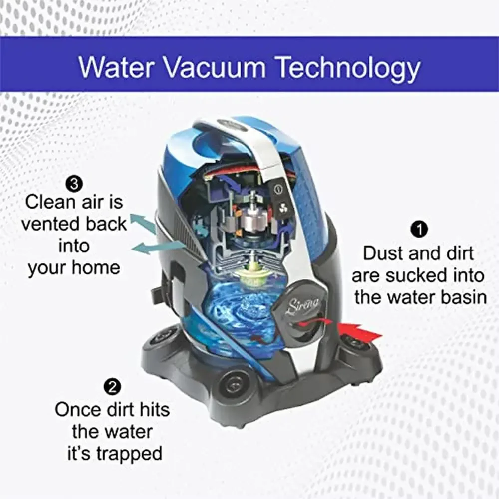 Premium Water Filtration Vacuum Cleaner Bagless HEPA Filter Turbo Brush Twister Air Purifier Bonus Pack Wet Dry Vacuum Cleaner