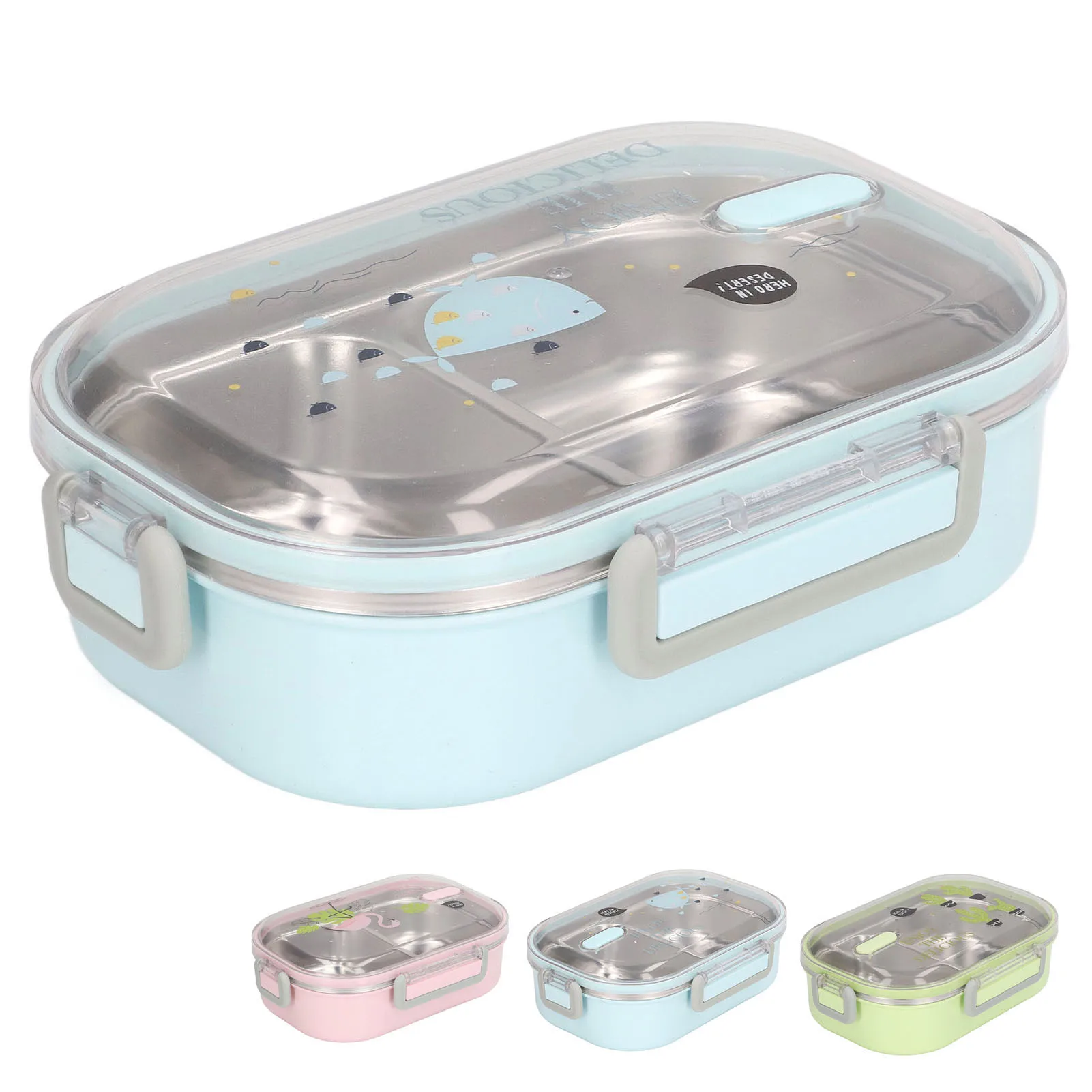 Lunch Box Stainless Steel Lunch Box Compartment Liner Japanese Style Leak Proof Container for School Student