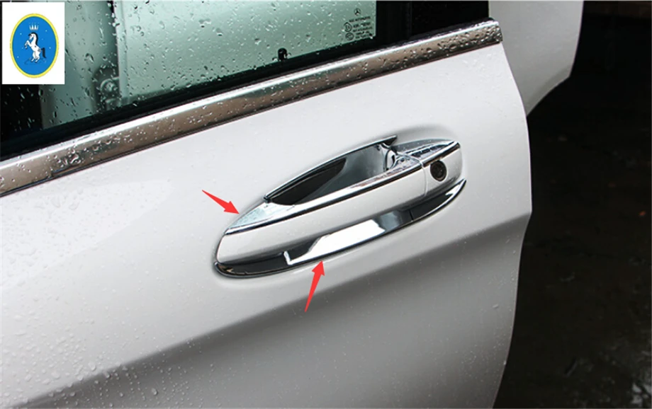 

Yimaautotrims Accessories Exterior Outside Car Door Pull Doorknob Handle Bowl Cover Trim For Mercedes Benz GLA 200 220 X156 2018