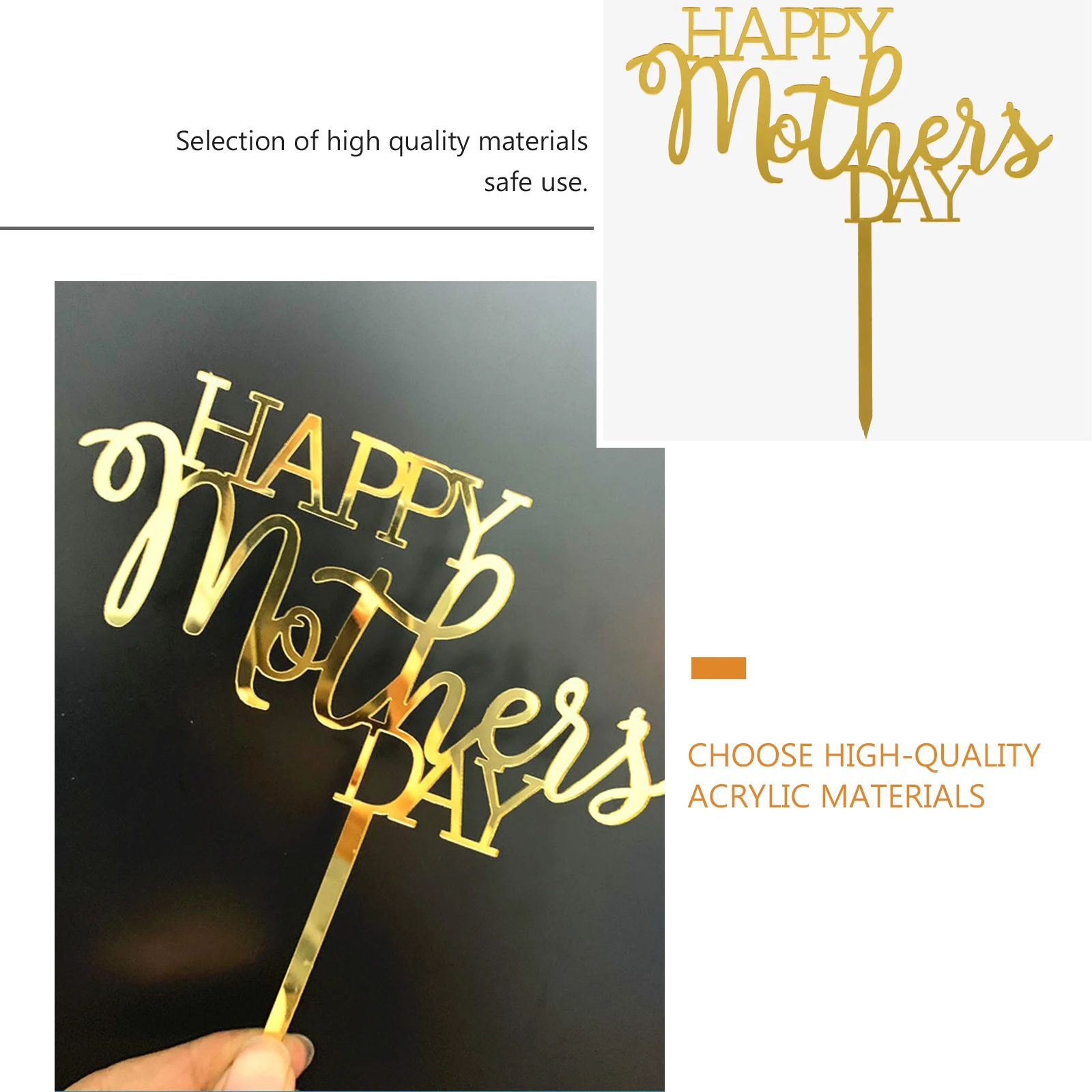 

6 Pcs Toppers Birthday Birthday Cake Insert Cards Insert Cards Eco Friendly Decor Supplies Mother Day Party Cake Decoration