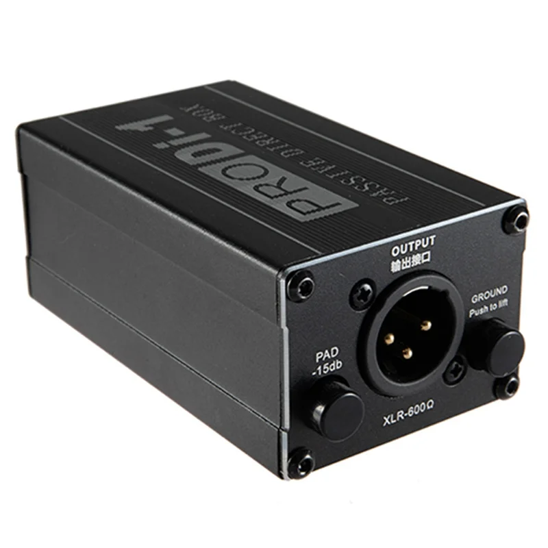 

Single Channel Passive DI-Box With XLR TRS Interfaces Direct Injection Audio Box Balanced & Unbalance Signal Converter, Durable