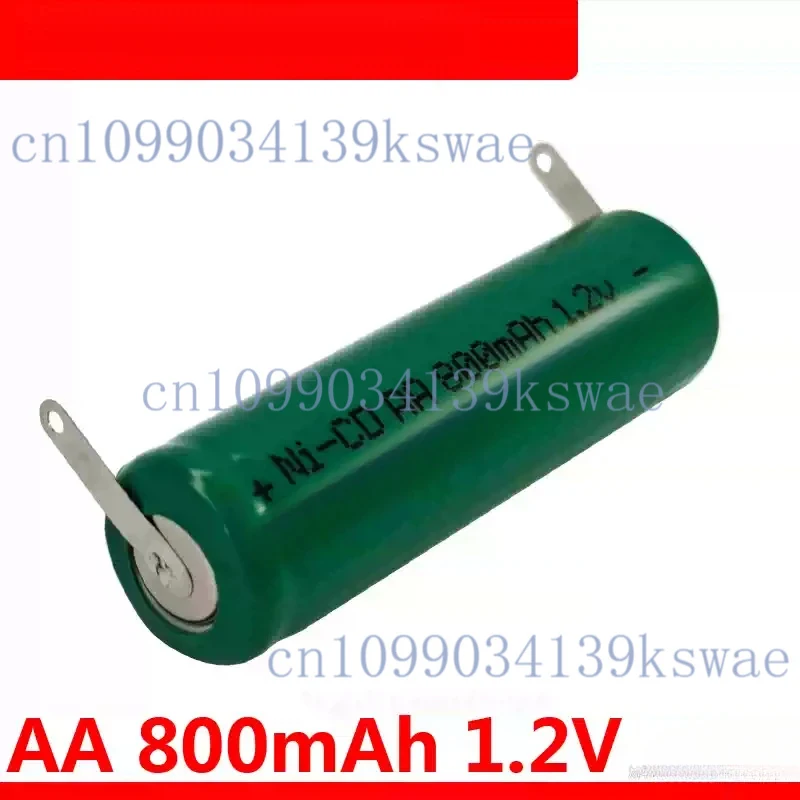 1 piece 1 unit for weld tabs rechargeable Ni-CD AA 1.2v 800mAh for COHN flat-top size 5 battery