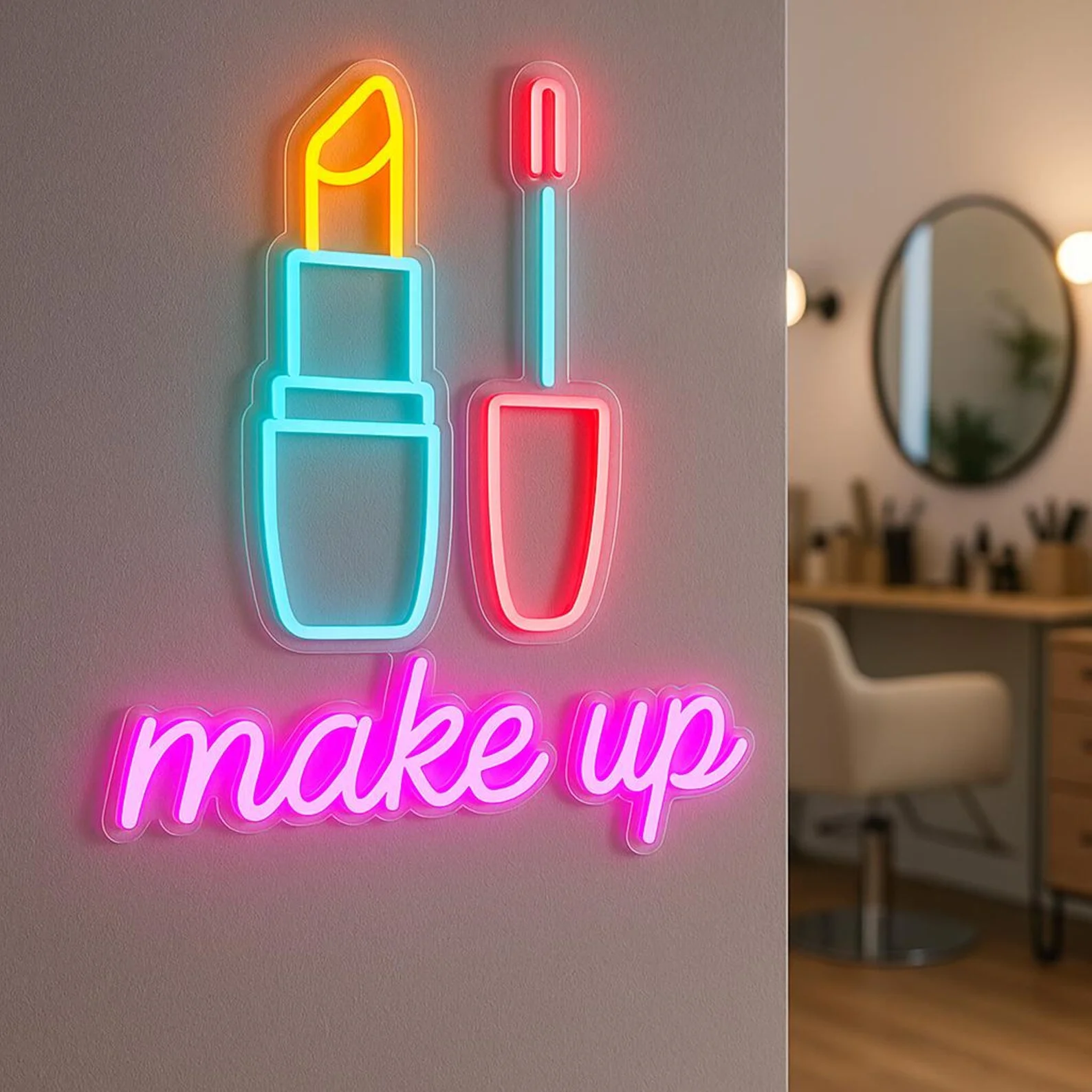 Make Up Neon Sign, Beauty Salo - Beauty Makeup Salon 评论和价格
