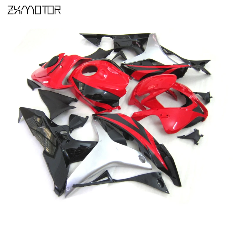 

Новые комплекты обтекателей для мотоцикла впрыска для Honda CBR600RR F5 2007 2008, комплект красных, серебряных обтекателей cbr 600 rr f5 07 08 23