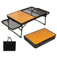 Camping Folding Table Aluminum Alloy Mesh Portable Lightweight Camp BBQ Grill Dining Table Outdoor Picnic Fishing Table
