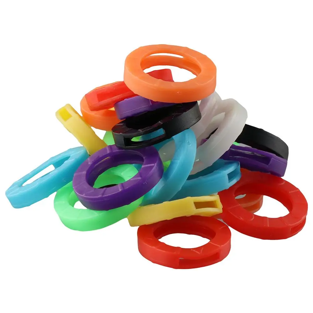 24PCS Key Case Elastic Silicone 8 Assorted Colors Key Cap Covers Home