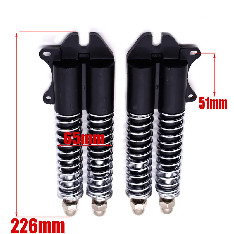 10 Inch Electric Motorcycle Scooter Double Drive Hydraulic Front Shock Absorber 12mm Thick Double Oil Pressure Strong Shock