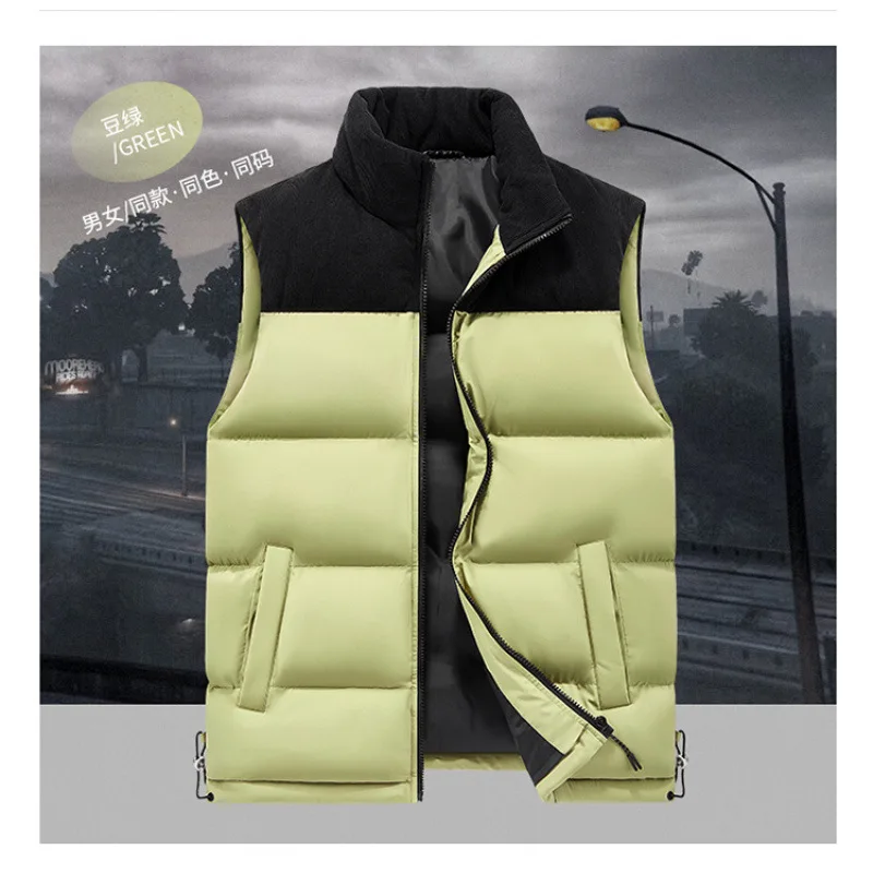 

Модный мужской лоскутный жилет с цветными блоками, теплый пуховик, хлопковый жилет с подплечниками, осень-зима, Новое поступление, верхняя одежда