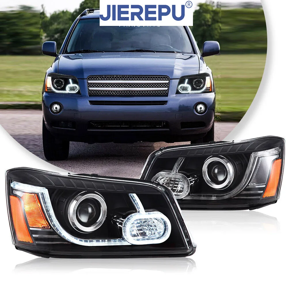 

1 пара указателей поворота, 1 пара светодиодных фар для Toyota Highlander 01-07, передние лампы по индивидуальному заказу