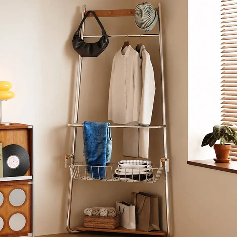 Modern Storage Coat Racks Corner Shelf Dress Garment Hanging Minimalist Coat Racks Standing Organizer Organizer Home Furniture