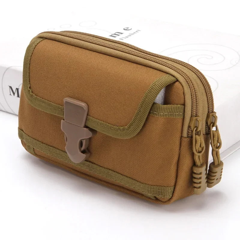 6.5 Inch Outdoor Travel Canvas Storage Oxford Bag Military Tactical Leisure Waist Bags Phone Pouch Hunting Camping Bag 2024 New