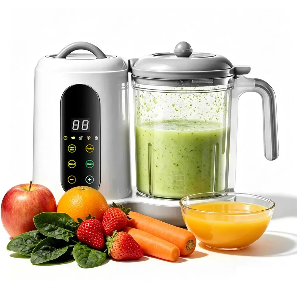 All in One Baby Steamer & Blender, Multifunctional Infant Food Processor for Puree, Homemade Baby Fruit Vegetable Maker for Heal