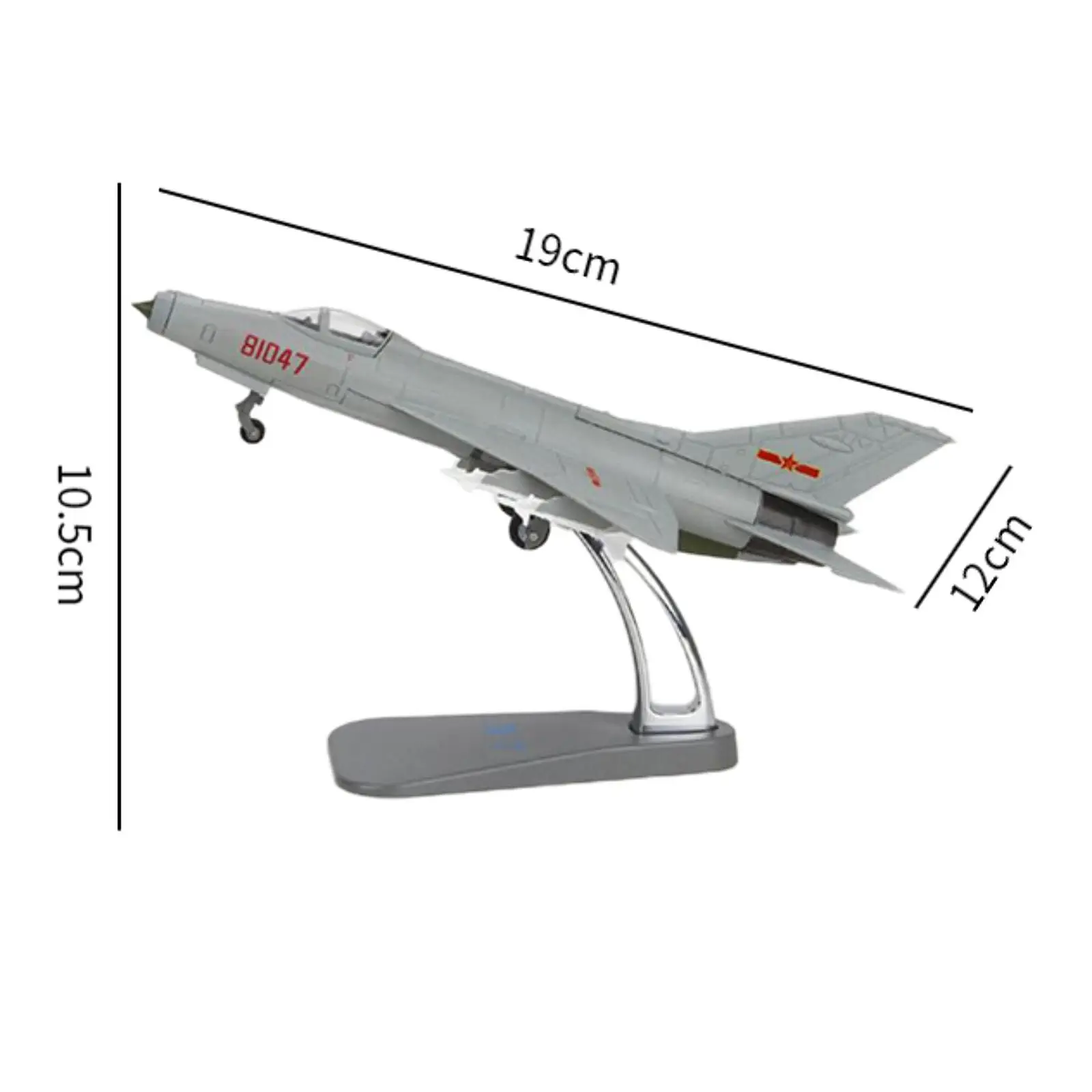 1/72 Scale J7 Fighter Diecast Alloy Model Simulation Souvenir Airplane with Base Collection Aircraft for TV Cabinet Bedroom