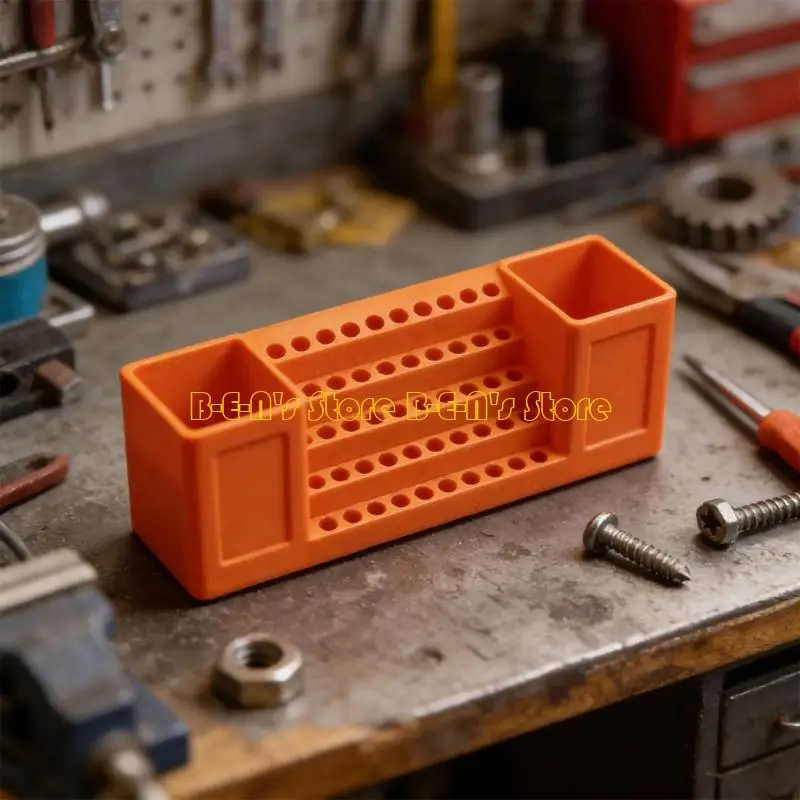 Y1AD Bit Screwdriver Drill Bit Holder Storage Box Plastic Tool Box with Power Drill Holder for Impact Tips