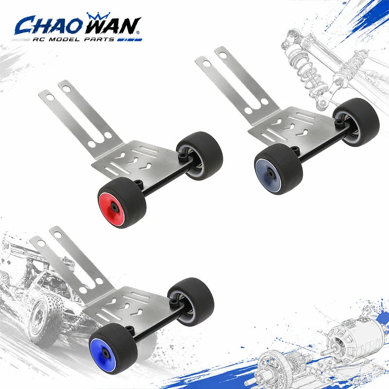 RC Car Stainless Steel Wheelie Bar Assembly Anti Flip Bracket Fit Traxxas Mini Maxx 107154-1 Monster Truck Bearing Rollers Upgra