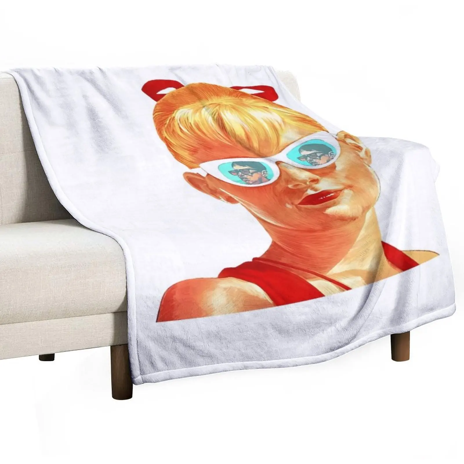 

GIRLS SQUINTS THE SANDLOT Throw Blanket Sofas Single Hairy Thin Blankets