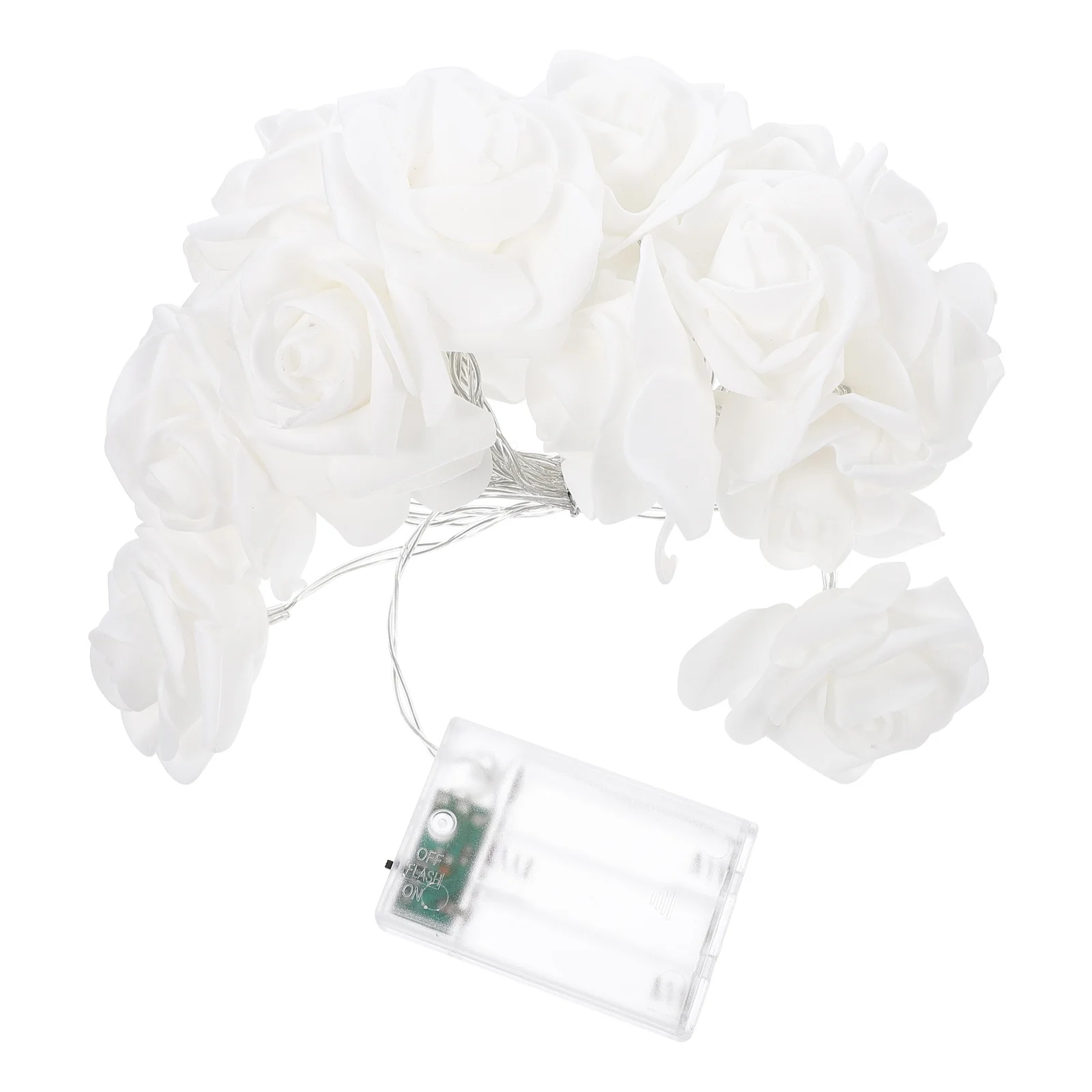 1Pcs Party String Light Rose LED String Lamp Festive Holiday Decor for Door Wall Window Christmas Tree Wedding Event Ambience