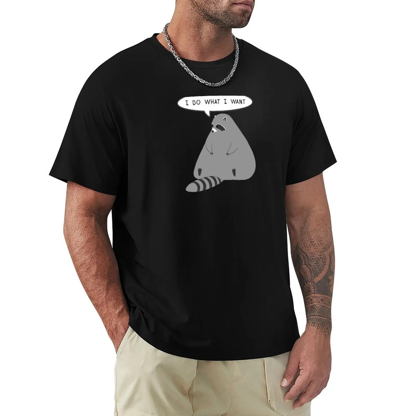 

Chubby Melting Raccoon Sitting - I DO WHAT I WANT T-Shirt Louboutins oversize t-shirts man mens graphic t-shirts hip hop