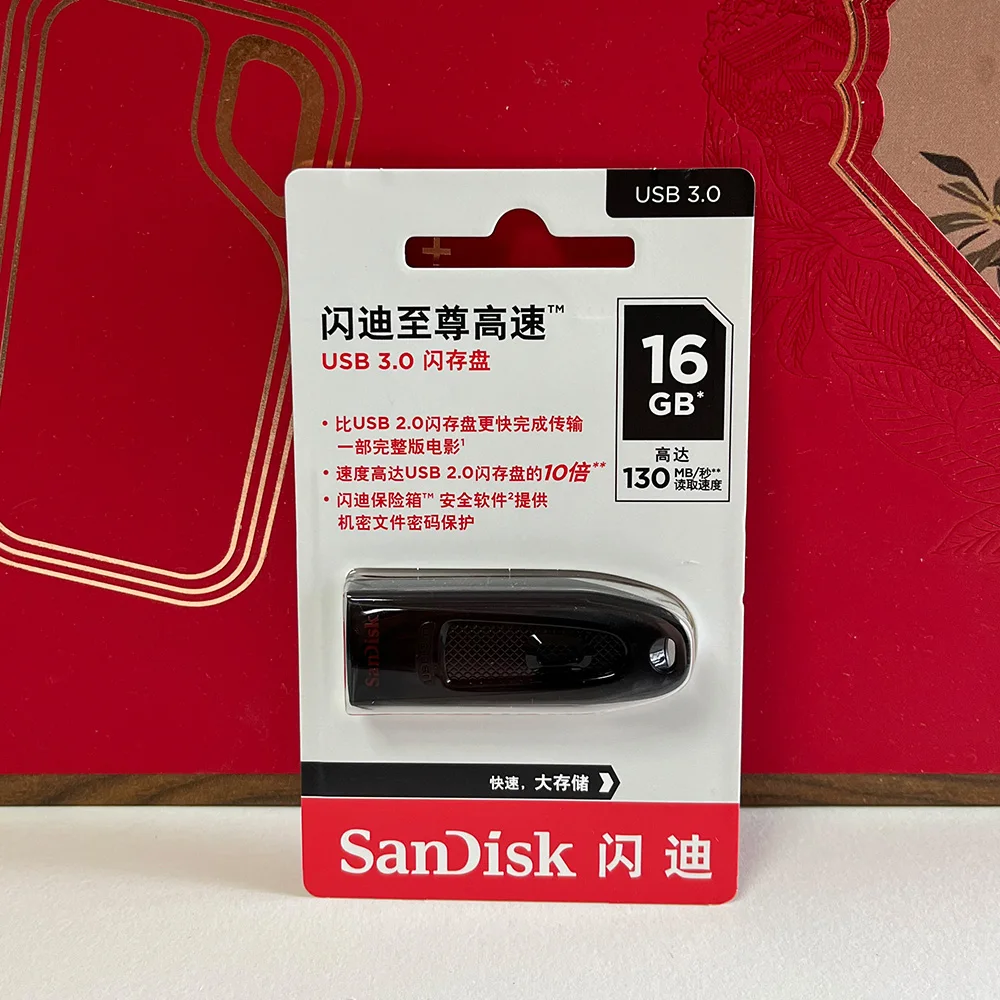 SanDisk CZ48 USB 3.0 Flash Drive 256GB Pen Drive 128GB USB 3.0 Memory Stick 64GB U Disk 32GB 16GB USB Key Read Speed Hingga 130 M/s