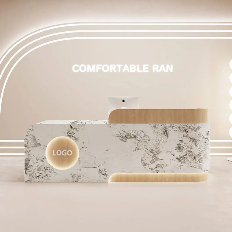 

Storage Luxury Reception Desk Counter Decorations Beauty Modern Reception Desk Counter Nordic Aesthetic Commercial Furniture