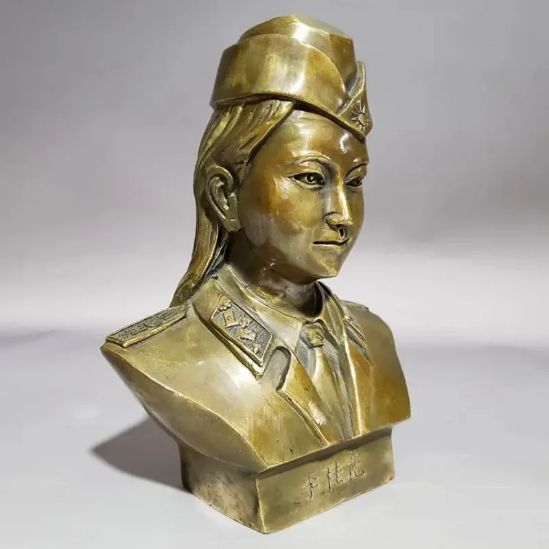 Brick and mortar store direct hot sale pure copper Li Guihua bust ornament metal craft figure statue home decoration