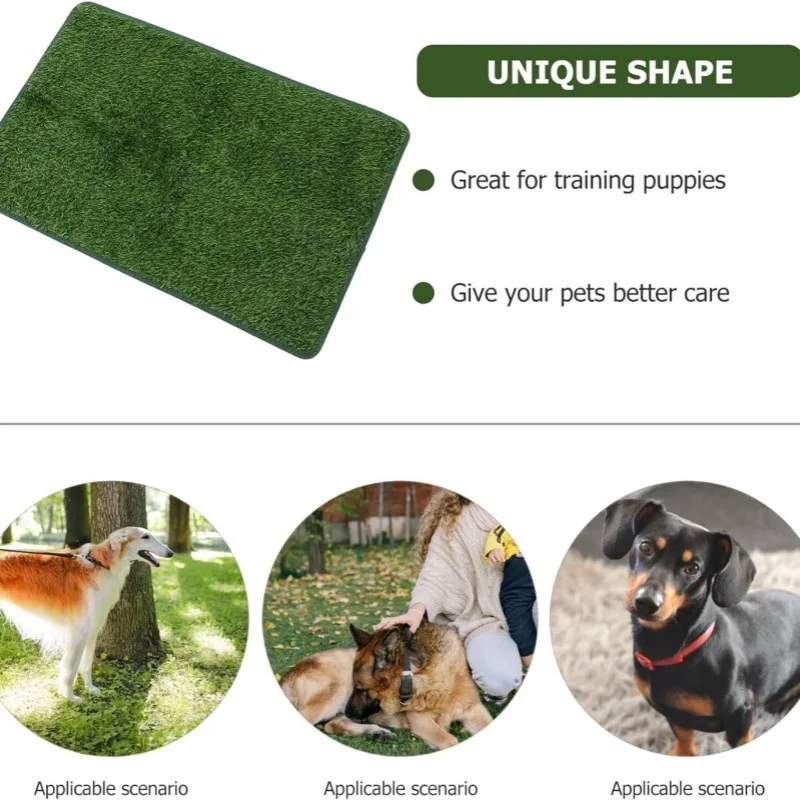 Artificial Grass Puppy Potty Mat Washable Permeable Dog Pee Turf Lawn Trainer Pad Indoor Outdoor Pet Housebreaking Training Mat view 6