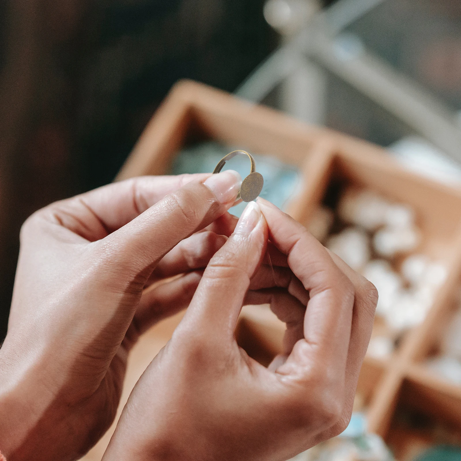 100 قطعة الفراغات قابل للتعديل سبيكة لتقوم بها بنفسك قاعدة لصنع المجوهرات الحرف دائم حلقة النتائج لوازم حلقة صنع المواد #2