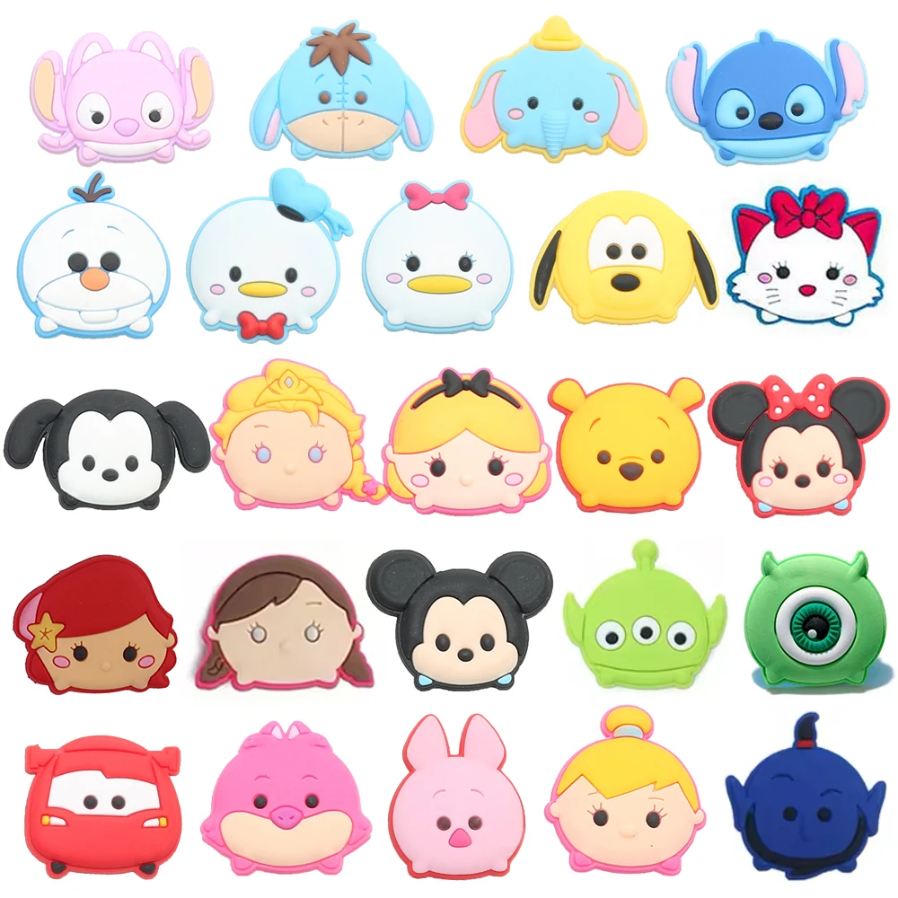 

16/24pcs Disney LINE Game PVC Shoes Charms Cute Cartoon DIY Clog Sandal Shoes Accessories Decorations Boy Girls Kids Gift