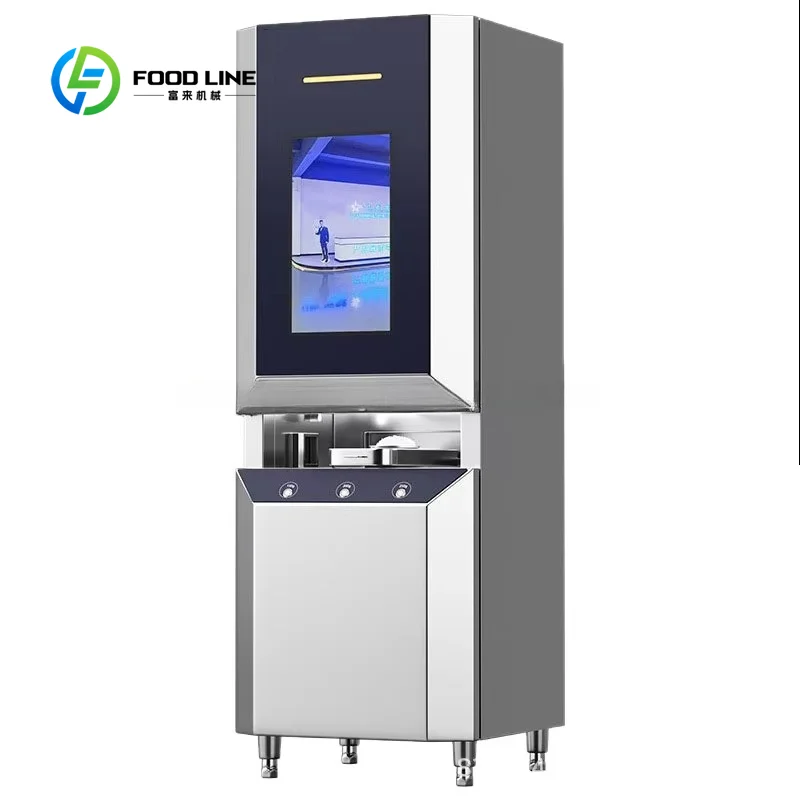 Custom made Commercial Insulated Food Serving Counter School Canteens Fully Automatic Intelligent Quantitative Rice Dispensing
