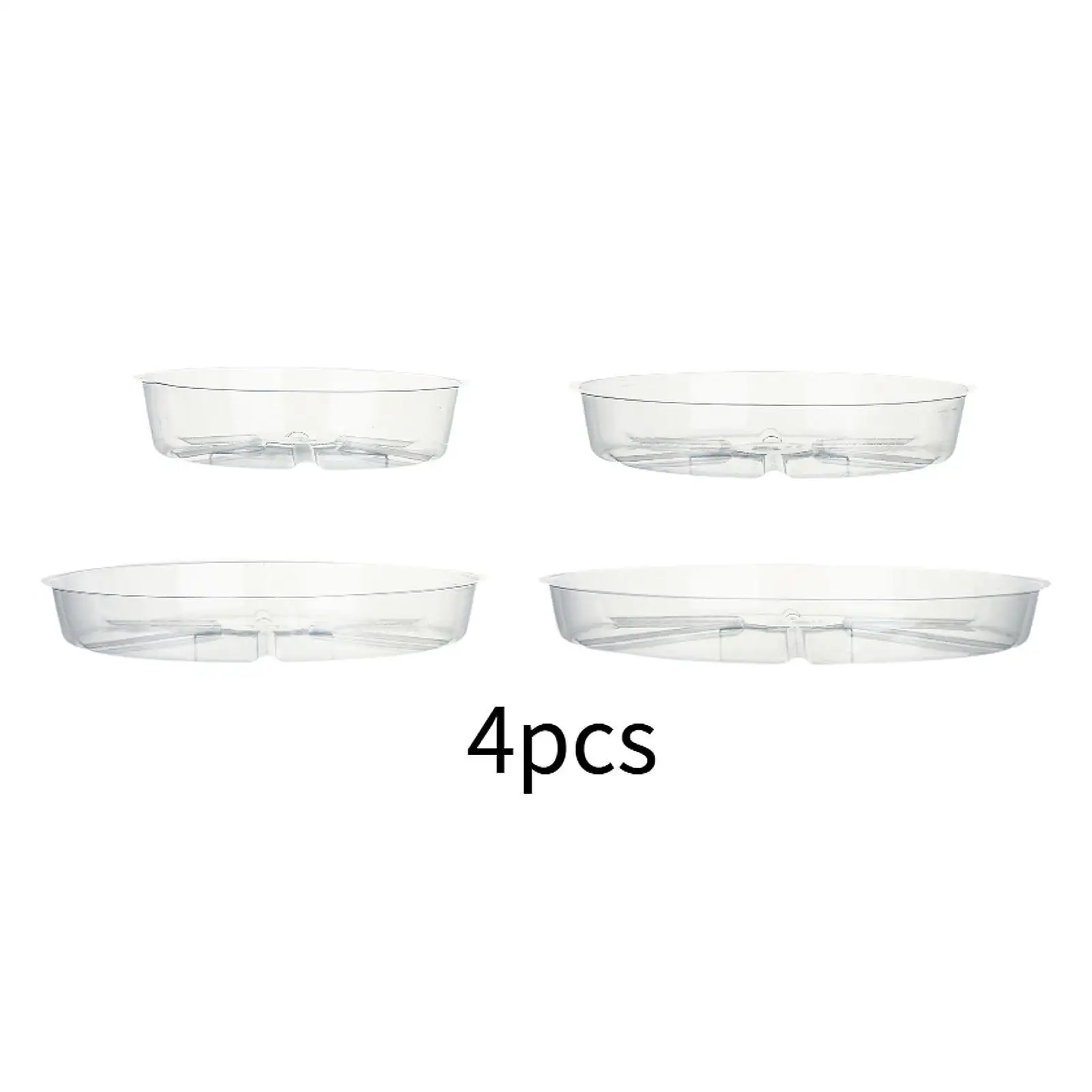 

4 Pieces Clear Plant Saucers Heavy Duty Balcony Windowsill Plant Tray Plant Pot Tray Flower Pot Trays Outdoor Plant Pot Saucers