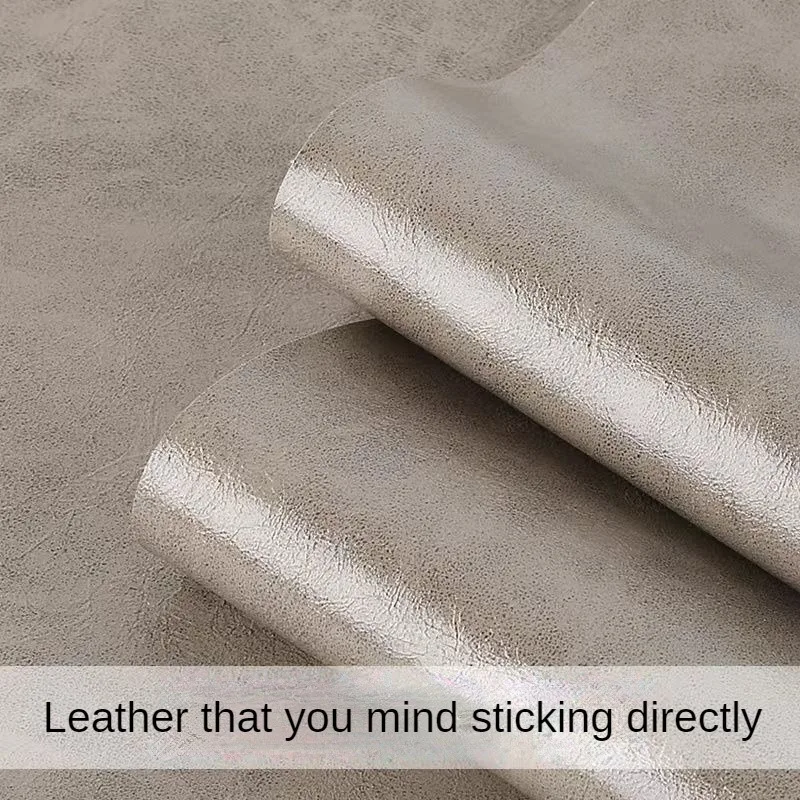 Glossy Self Adhesive Leather Repair Patch By Meters for Sofacovers Background Decoration DIY Sewing Plain PU Textile Smooth Soft