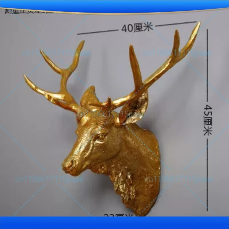 Retro European Style Animal Head Wall Decor Sheep Deer Antler Wall Hanging Ornament Home Wall Decoration