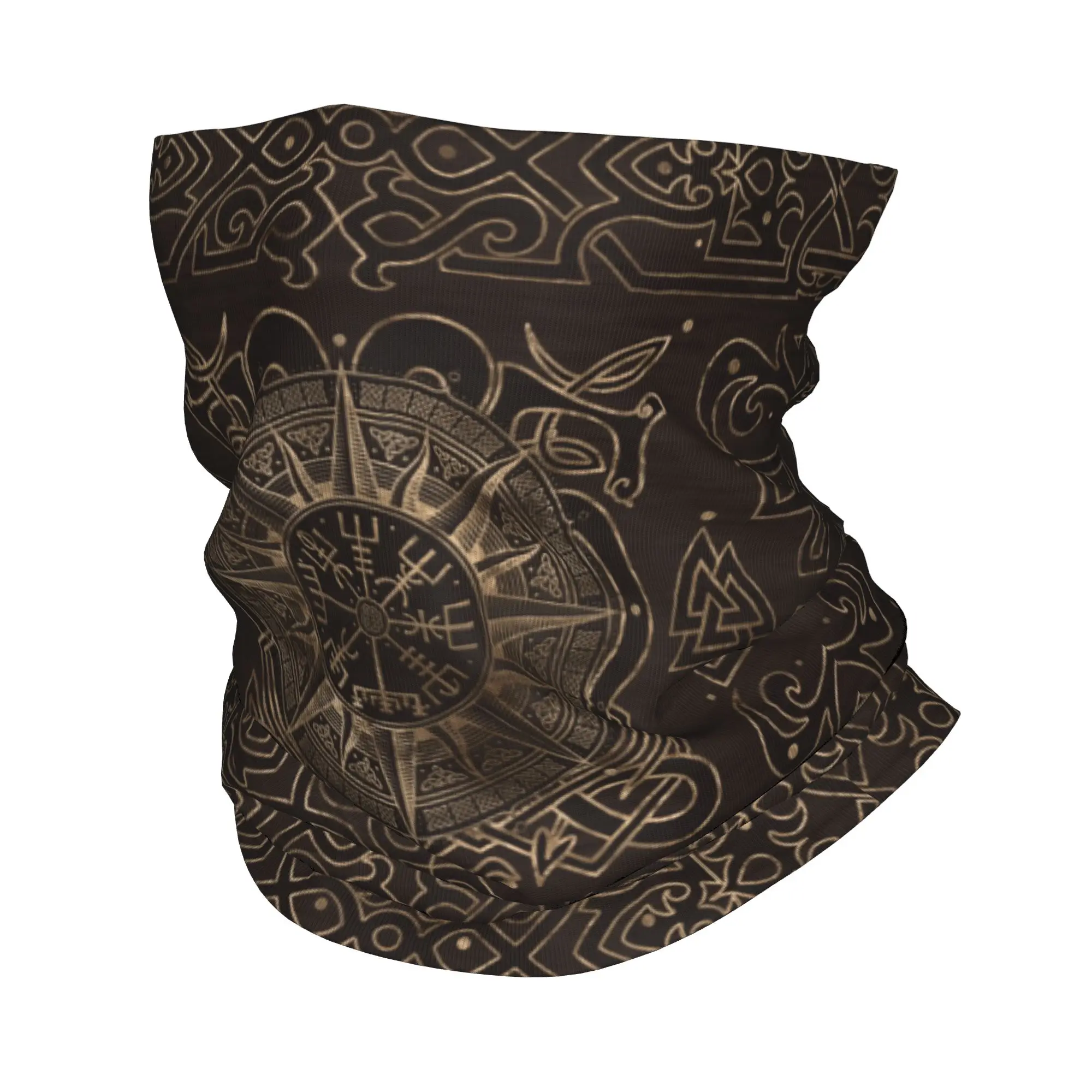 Viking Compass Bandana Winter Neck Warmer Women Windproof Wrap Face Scarf for Ski Vegvisir Gaiter Headband